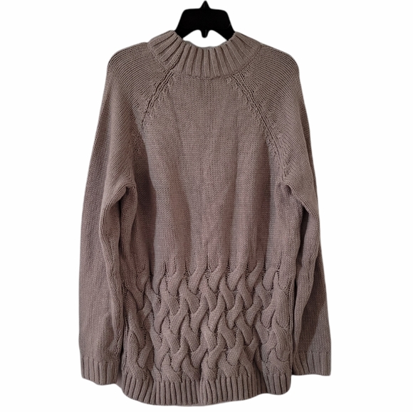 Simply Vera Vera Wang Gray Cable Knit Sweater Size XL - Picture 2 of 13